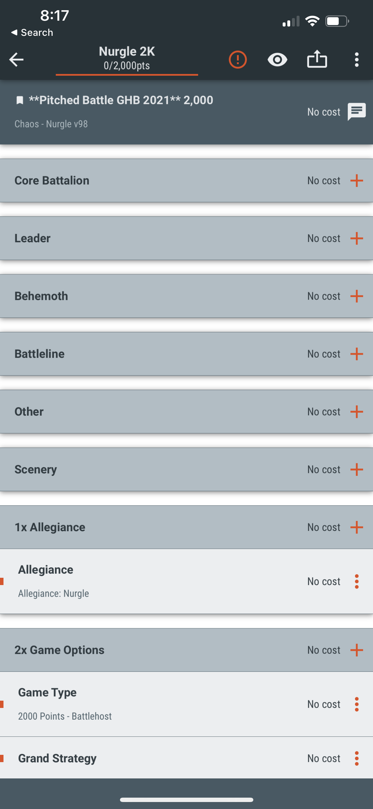 iOS preview showing roster file option
