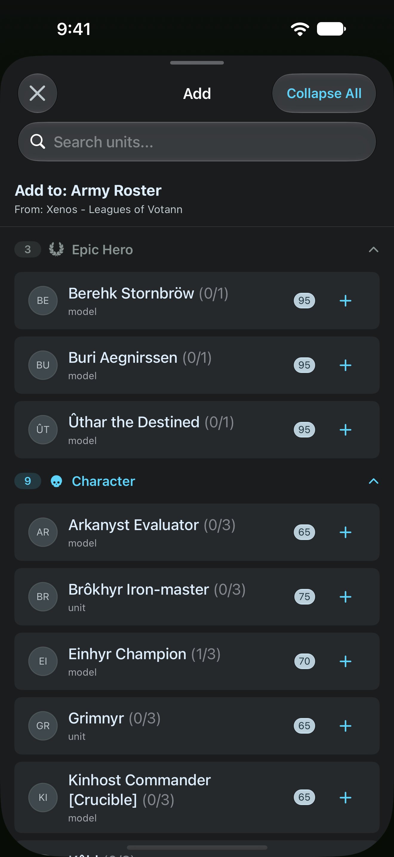 Add Units
