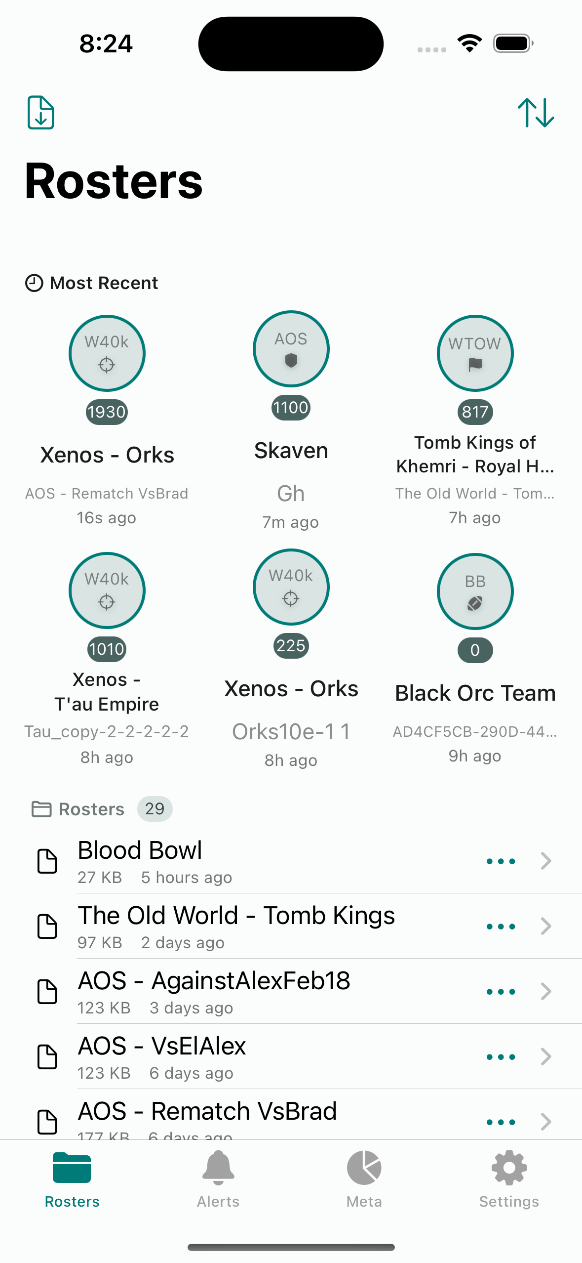 Forces Home Screen